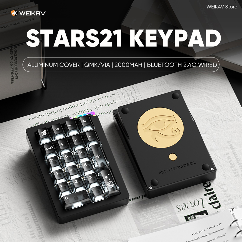 Keyboard Numpad Separate - Беспроводная алюминиевая клавиатура WEIKAV Stars21 Bluetooth