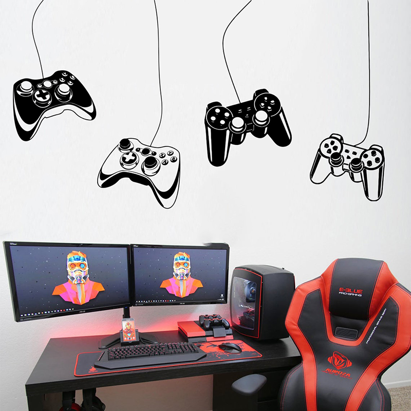Gaming Accessories Wallpaper - 4 шт., игровой контроллер, стикер на