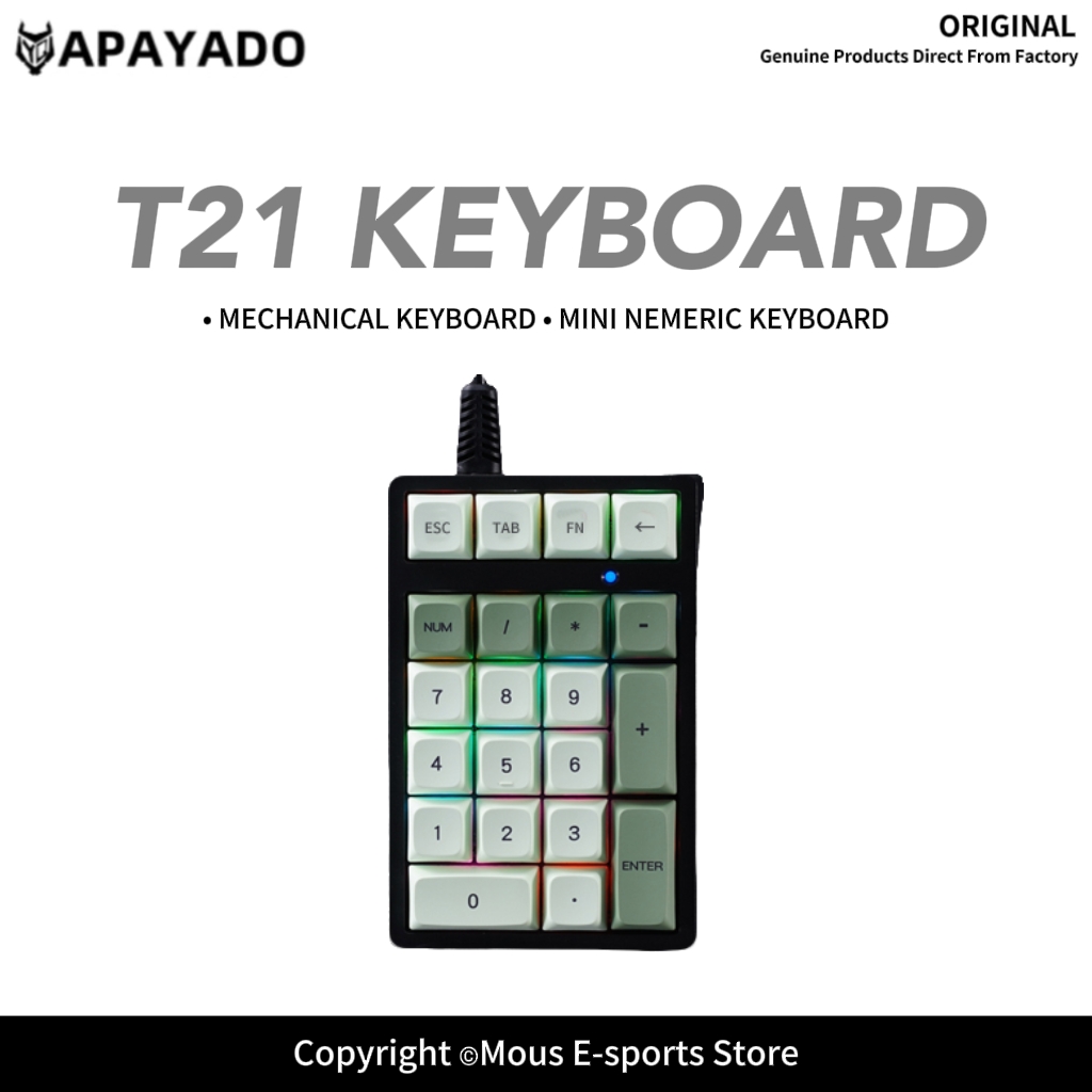 Keyboard Numpad Separate - Проводная цифровая клавиатура T21 APAYADO с