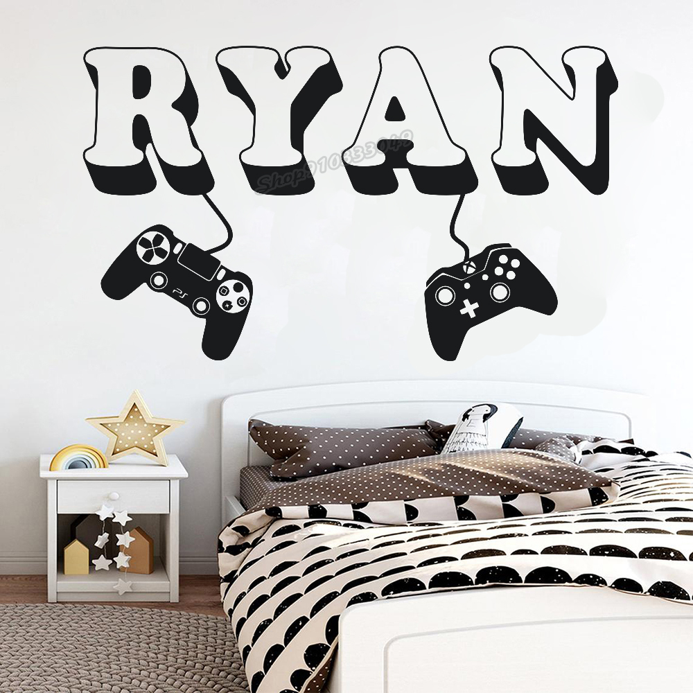 Gaming Accessories Wallpaper - Наклейка на стену для геймера, контроллер
