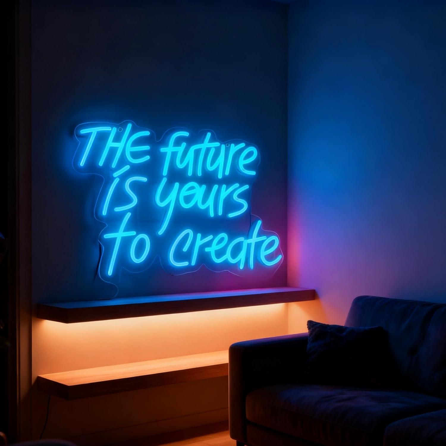 Неоновая вывеска «Будущее за т – обзор и цена Accessories For Your Gaming Room