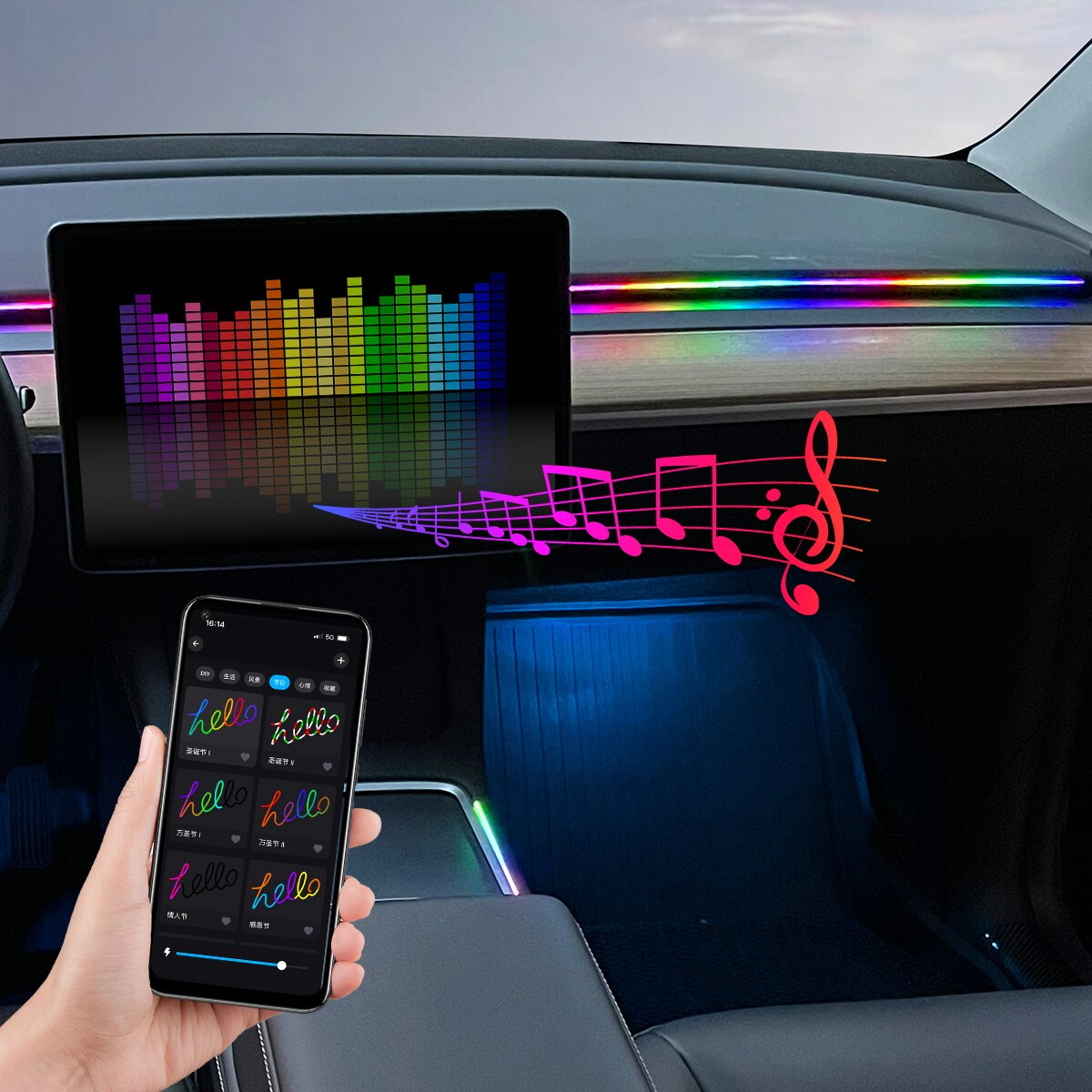 Автомобильный светодиодный окр – обзор и цена Rgb Hub Sync